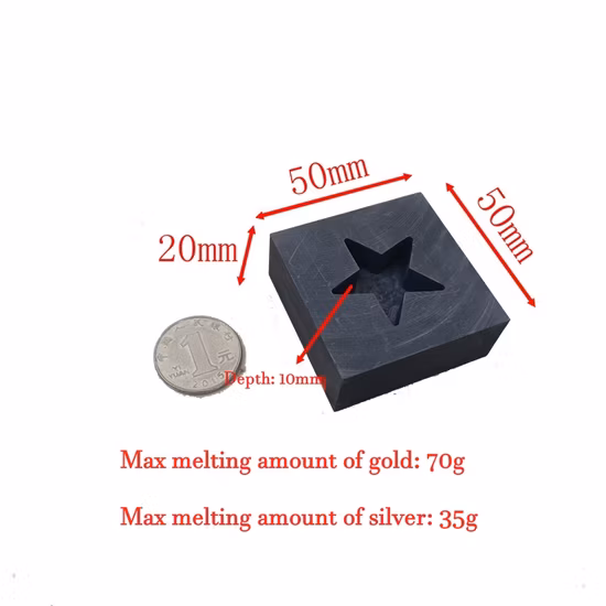 Graphitform, Graphitbarrenform zum Schmelzen von Gold, Goldguss, Schmelzen
